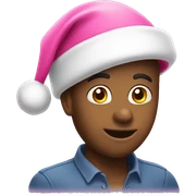 Pink santa hat sticker