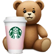 Teddy in Rosé With Starbucks Cup sticker
