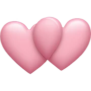 two pastel pink hearts sticker