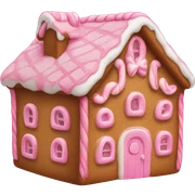 pink gingerbread house sticker
