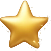 Golden sparkling shooting star sticker
