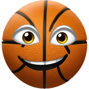 Basketball  with eyes sticker