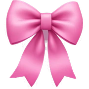 Pink bow sticker