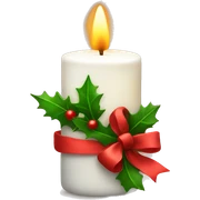 Holiday candle sticker