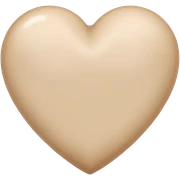 Beige heart  sticker