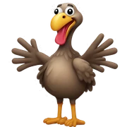turkey doing the hand jive sticker