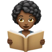 woman reading sticker