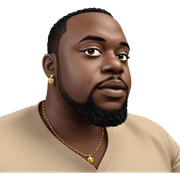 dark-skinned male with jewelry sticker