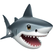 Shark with a top hat sticker