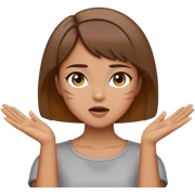 Girl with ash brown short hair wearing a shout-out outfit sticker