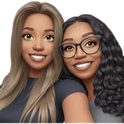 smiling girls in stylish accessories sticker