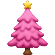 Pink Christmas tree  sticker