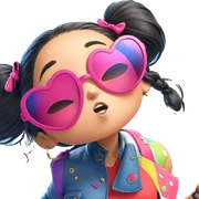 stylish girl with sunglasses sticker
