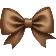 Cute silk brown bow sticker