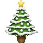 white christmas tree sticker