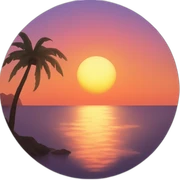 sunset sticker