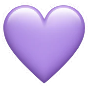 Light purple heart sticker