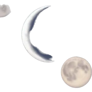 Pretty moon sticker
