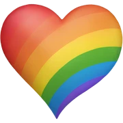 Rainbow heart  sticker