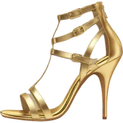 Golden sandal strappy heels sticker