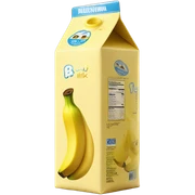 Banana milk carton sticker