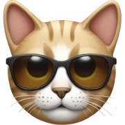 Cat with sunglasses sticker