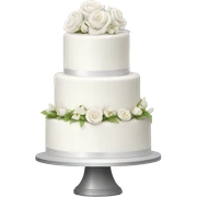 White wedding cake sticker