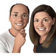 boys smiling in white shirts sticker