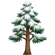 Snowy pine tree sticker