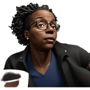 stylish dark-skinned male portrait sticker