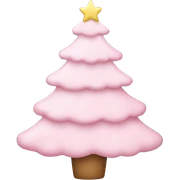 pastel pink christmas tree sticker