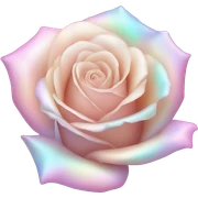 Pale pastel holographic rose sticker
