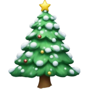 Christmas tree with snow  sticker