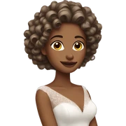Bride curly hair  sticker