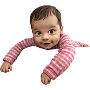 boy in pajamas by tree sticker