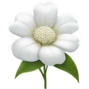 White flower sticker