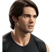 male in black shirt sticker