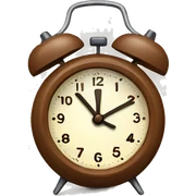 Brown alarm clock sticker