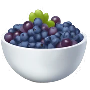 yoghurt bowl with grapes and blueberries sticker