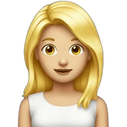 blond girl sticker