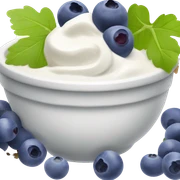yoghurt bowl with grapes and blueberries sticker