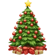 Red Christmas tree  sticker