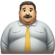 Fat guy sticker