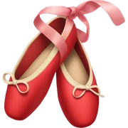 red ballet shoes sticker