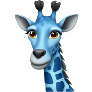 Blue girafe sticker