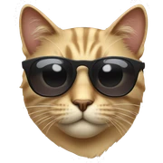 Cat with sunglasses sticker