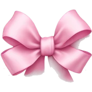 light pink ribbon bow sticker