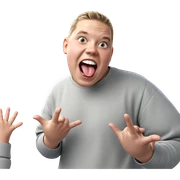 playful boy with tongue out sticker