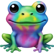 Tie dye frog sticker