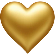 Gold heart sticker
